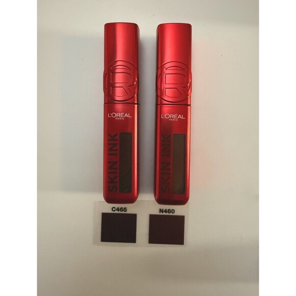 L’Oreal Skin Ink Longwear 2-in-1 Foundation Concealer Makeup, C465 & N460 - Picture 1 of 3